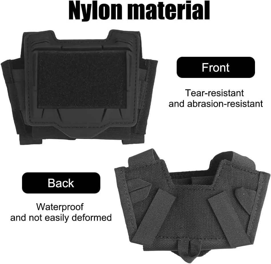 Helmet Battery Pack, Waterproof Helmet Balance Weight Bag with Elastic Fixing Rope for Outdoor Hunting