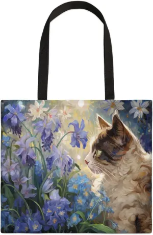 Highland Yak Cow Flowers Beige Canvas Tote Bag for Women Men Stylish Tote Handbag Shoulder Bag Reusable Grocery Bag