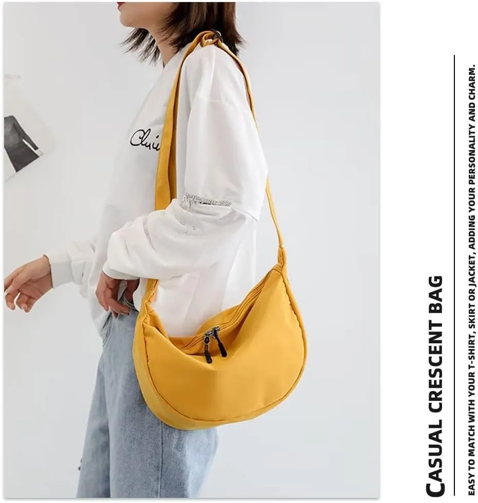 Hobo Bags for Women Casual Water Resistant Crossbody Purse Everyday Shoulder Handbag Lightweight Crescent Satchel