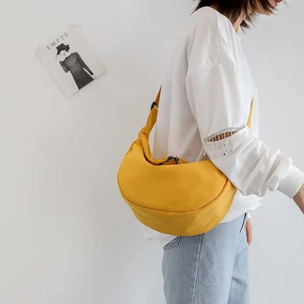 Hobo Bags for Women Casual Water Resistant Crossbody Purse Everyday Shoulder Handbag Lightweight Crescent Satchel
