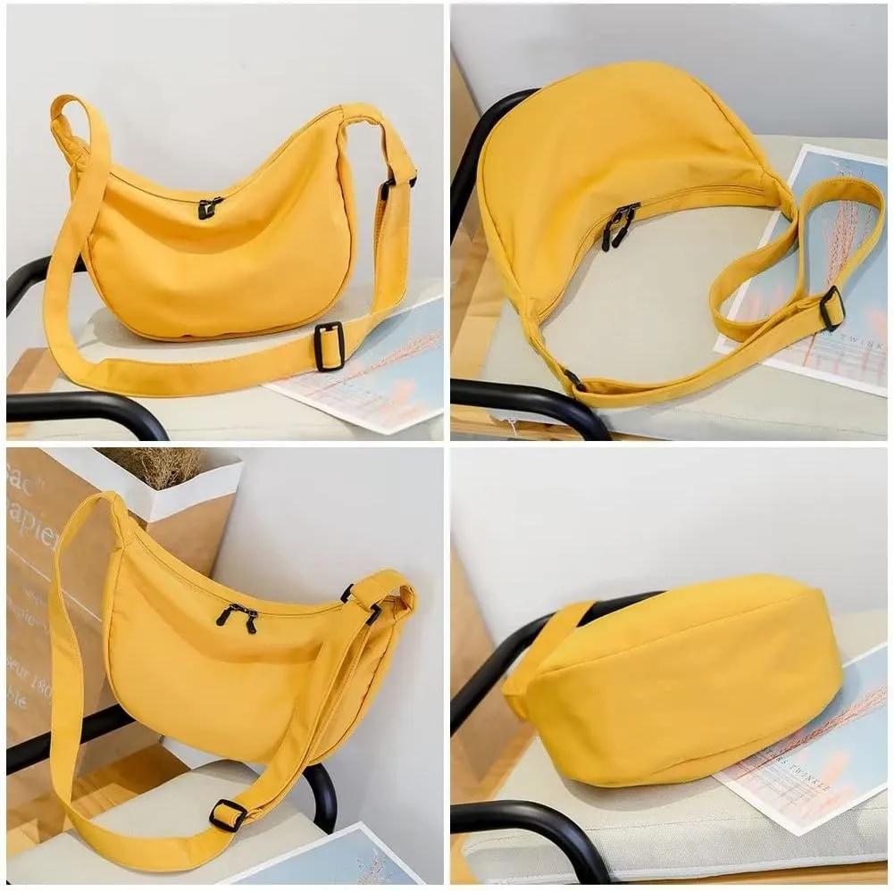 Hobo Bags for Women Casual Water Resistant Crossbody Purse Everyday Shoulder Handbag Lightweight Crescent Satchel