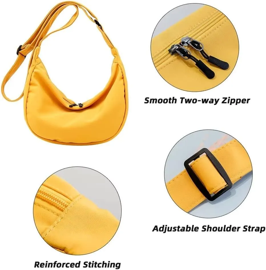Hobo Bags for Women Casual Water Resistant Crossbody Purse Everyday Shoulder Handbag Lightweight Crescent Satchel
