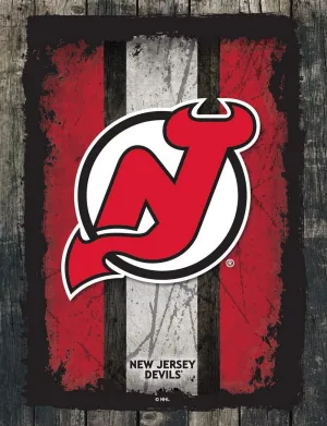 Holland Bar Stool Co. New Jersey Devils 15" x 20" Officially Licensed Logo Canvas Art, 15x20