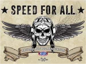 Holland Bar Stool Co. NHRA Skull (Banner) 24" x 32" Officially Licensed Logo Canvas by The