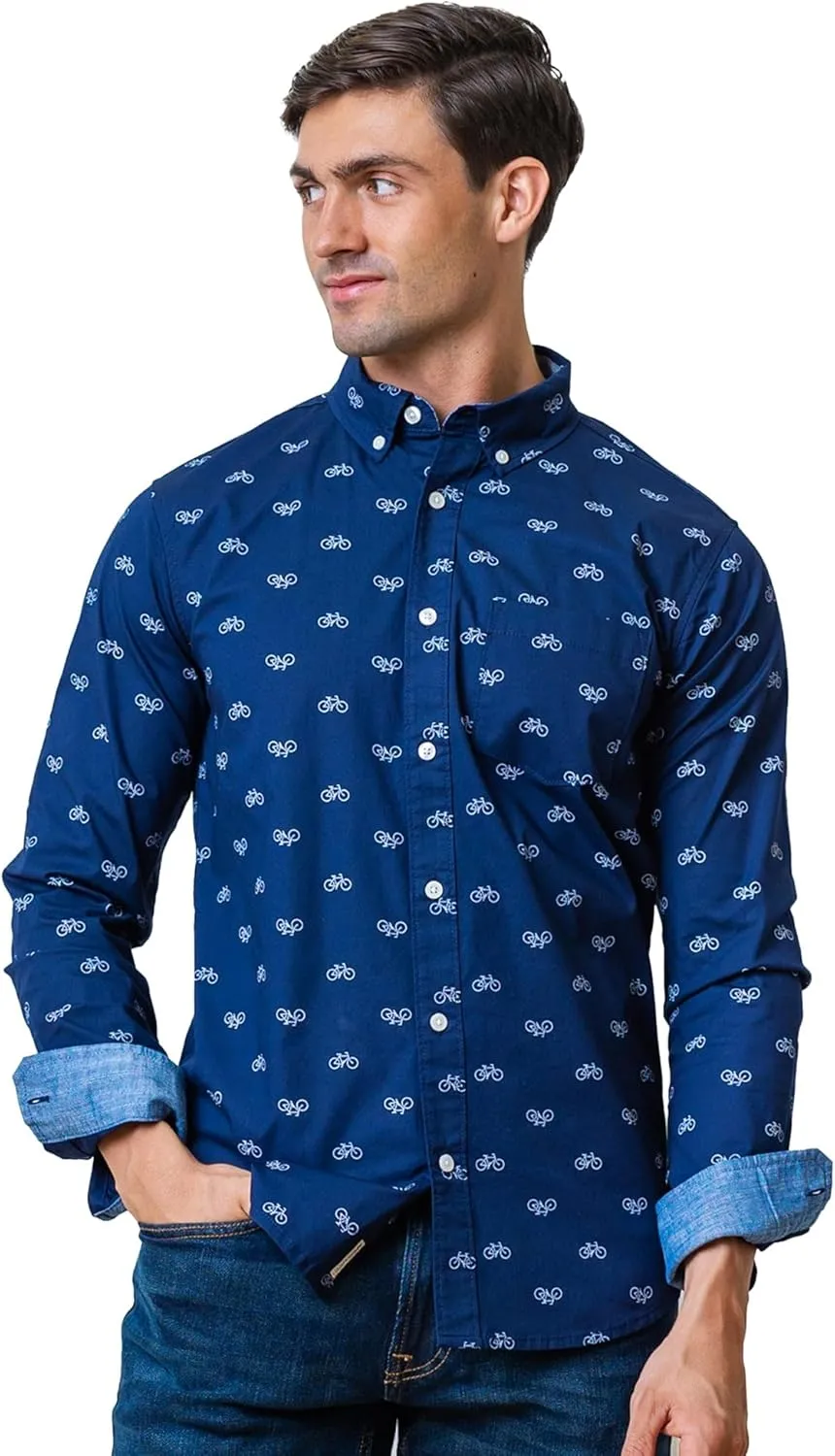 Hope & Henry Men's Long Sleeve Poplin Button Down Shirt