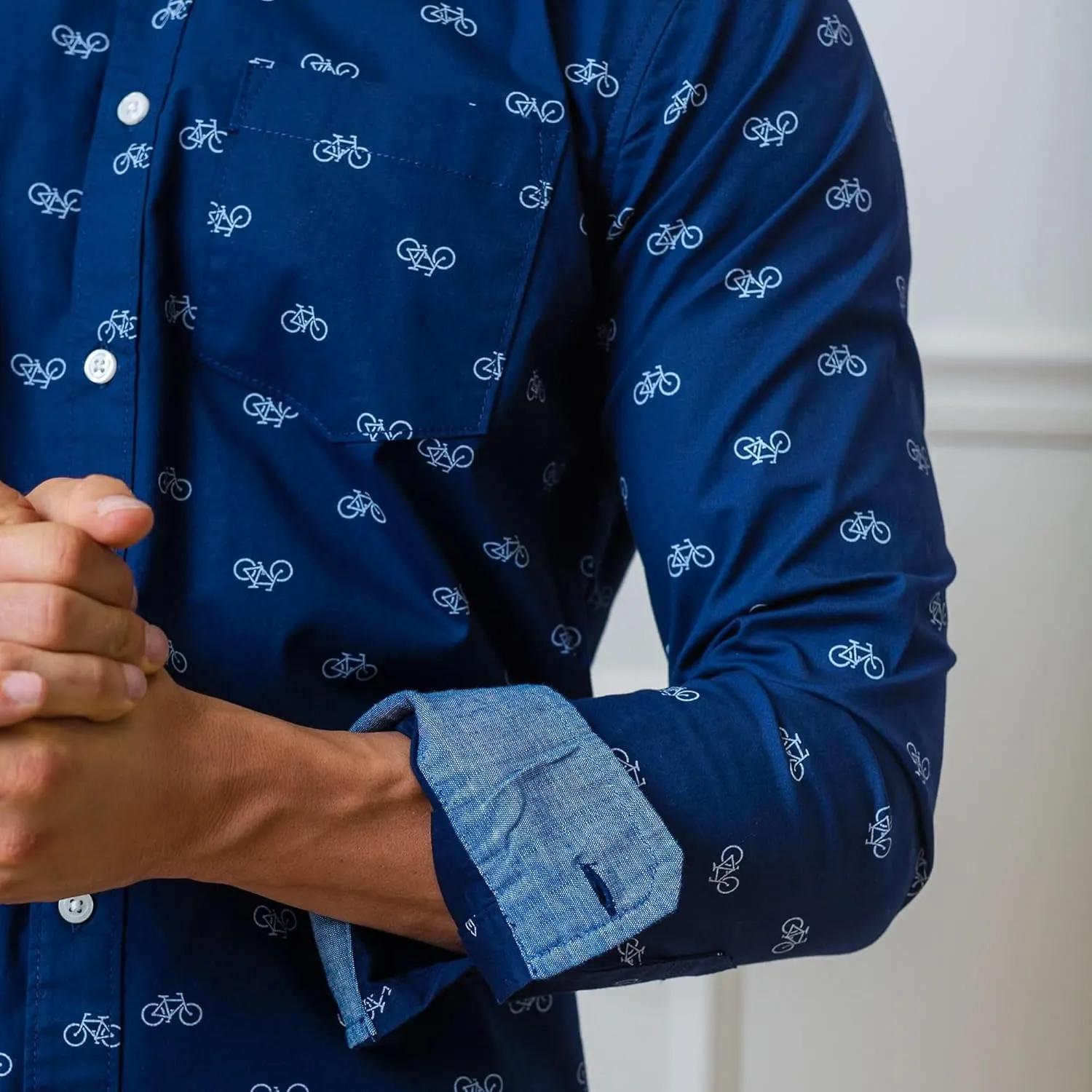 Hope & Henry Men's Long Sleeve Poplin Button Down Shirt