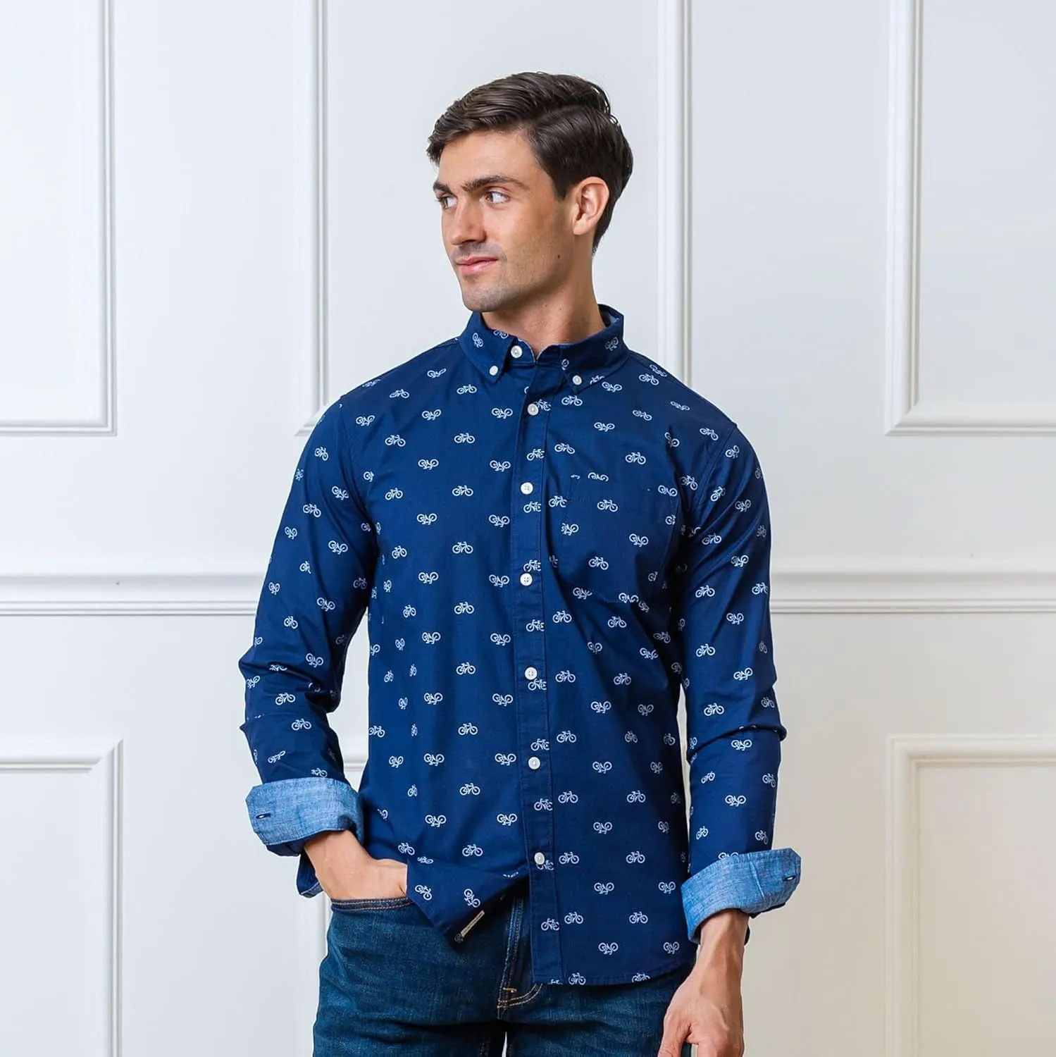 Hope & Henry Men's Long Sleeve Poplin Button Down Shirt