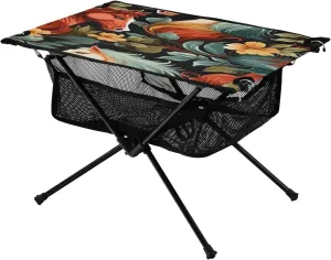 Horse Pattern Portable Folding Camping Table, Compact Lightweight Beach Table with Carrying Bag for Outdoor Picnics, BBQs, Camp