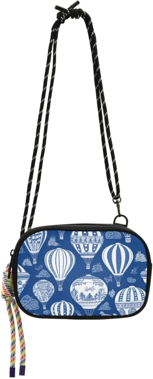 Hot Air Balloon Pop Navy Blue Black Crossbody Bags for Women Waterproof with Adjustable Strap Casual Phone Chest Bag Date bolso de mano para mujer