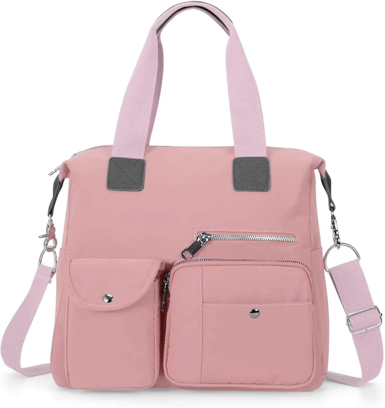 HUA ANGEL Women's Top-handle Handbags Nylon Crossbody Bag Multi Pocket Purses Women for Travel Work Sport Shopping Everyday