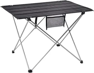 HUANGANG Outdoor Folding Table Portable Desk Aluminum Alloy Bracket Camping Table for Traveling, BBQ, Beachs