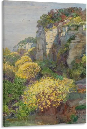 Hugo Charlemont Broom in Bloom on Brioni (1912) Wall Poster Art Canvas Printing Poster Office Bedroom Aesthetic Poster Frame-style 20x30inch(50x75cm)