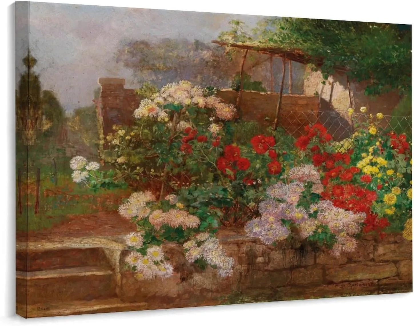 Hugo Charlemont Garden In Brioni Wall Poster Art Canvas Printing Poster Office Bedroom Aesthetic Poster Frame-style 20x16inch(50x40cm)
