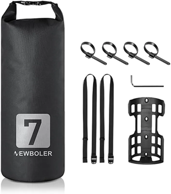 HXBER 3L/7L Bike Fork Bag Waterproof Roll Top Dry Bag Bike Fork Bag Cycle Pack Bike