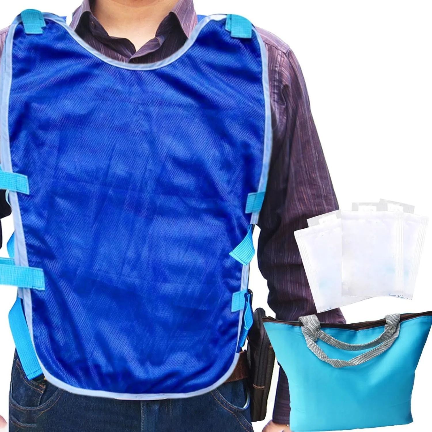 Ice Cooling Vest | Cooling Jacket Vest for Summer,Ice Cooling Vest - Breathable Cooling Jacket Vest for Summer |