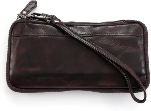IJUN Handmade Vintage Long Wallet for Men - Full Grain Oil Vegetable Tanned Cowhide Leather