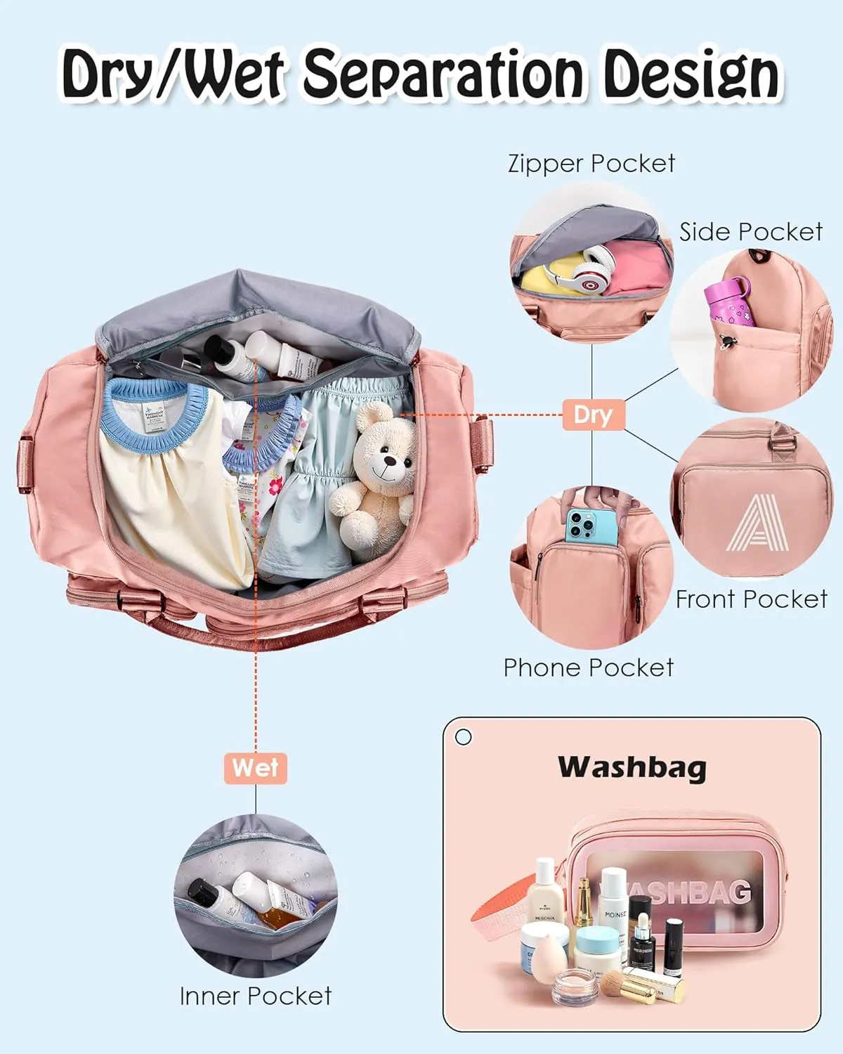 Initial Travel Duffel Bag, Sports Gym Duffle Bag, Personalized Weekender Bag, Monogram Overnight Bag, mothers day gifts, teachers appreciation gift