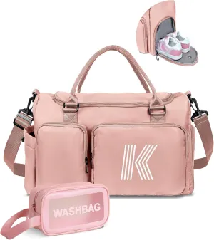 Initial Travel Duffel Bag, Sports Gym Duffle Bag, Personalized Weekender Bag, Monogram Overnight Bag, mothers day gifts, teachers appreciation gift