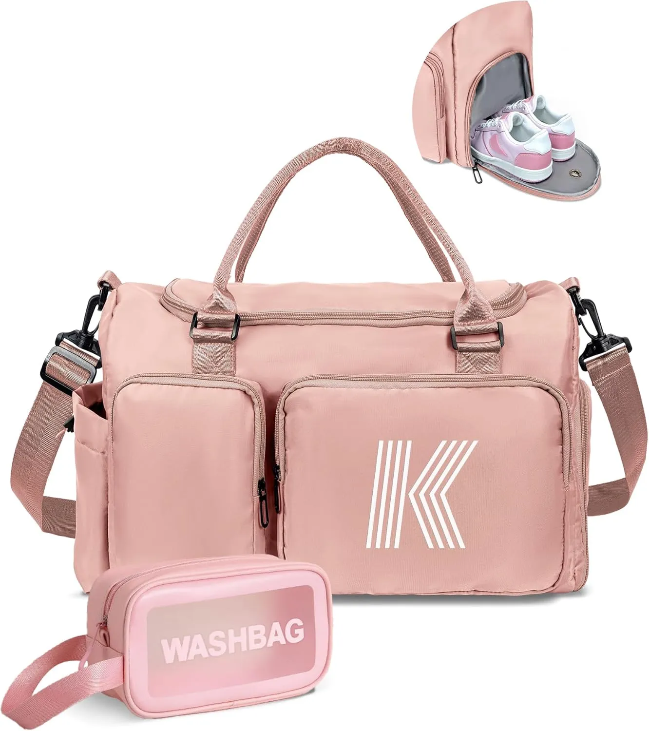 Initial Travel Duffel Bag, Sports Gym Duffle Bag, Personalized Weekender Bag, Monogram Overnight Bag, mothers day gifts, teachers appreciation gift