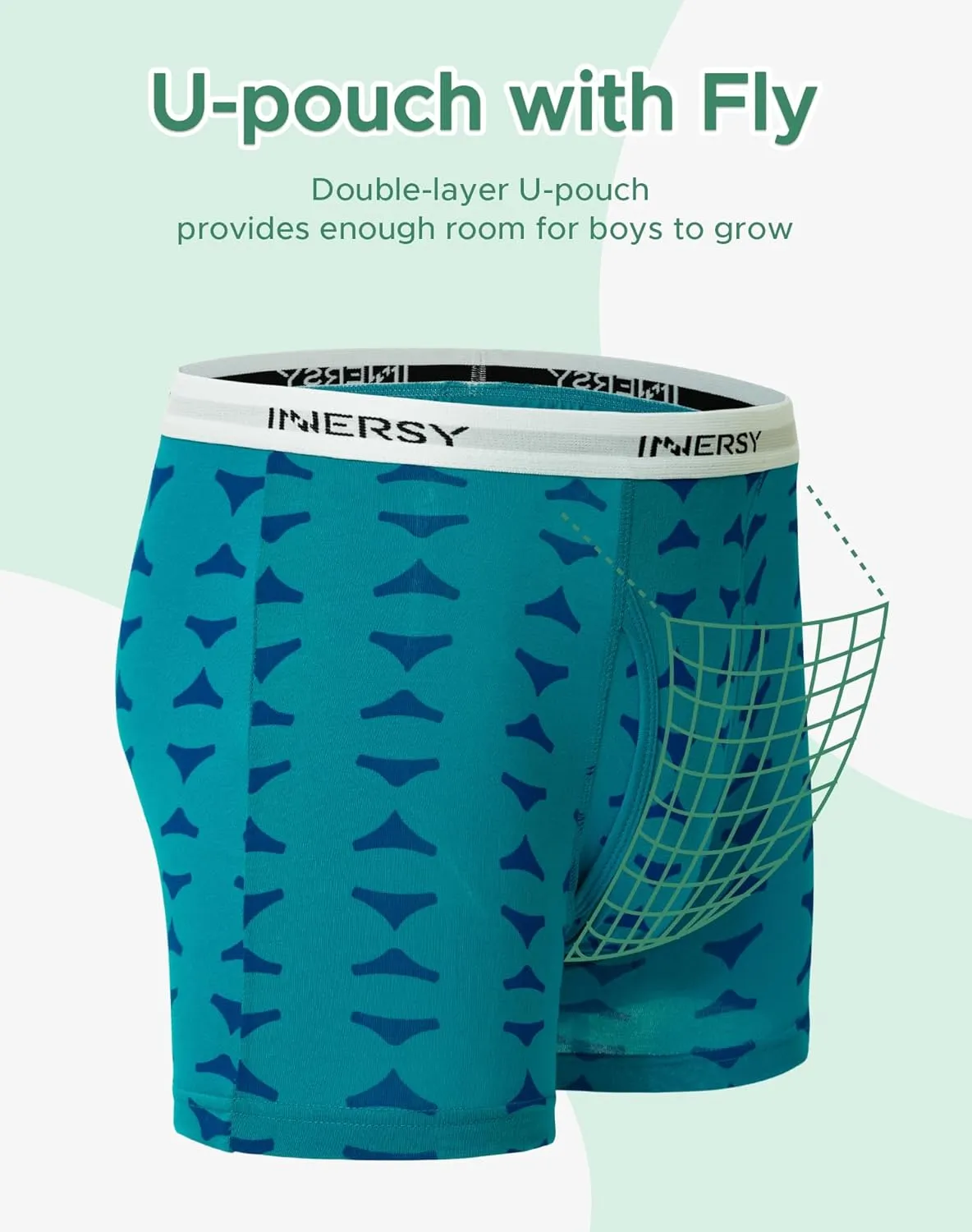 INNERSY Boys' Boxer Briefs Cotton Breathable Underwear for 8-18 Teens 7 Pack