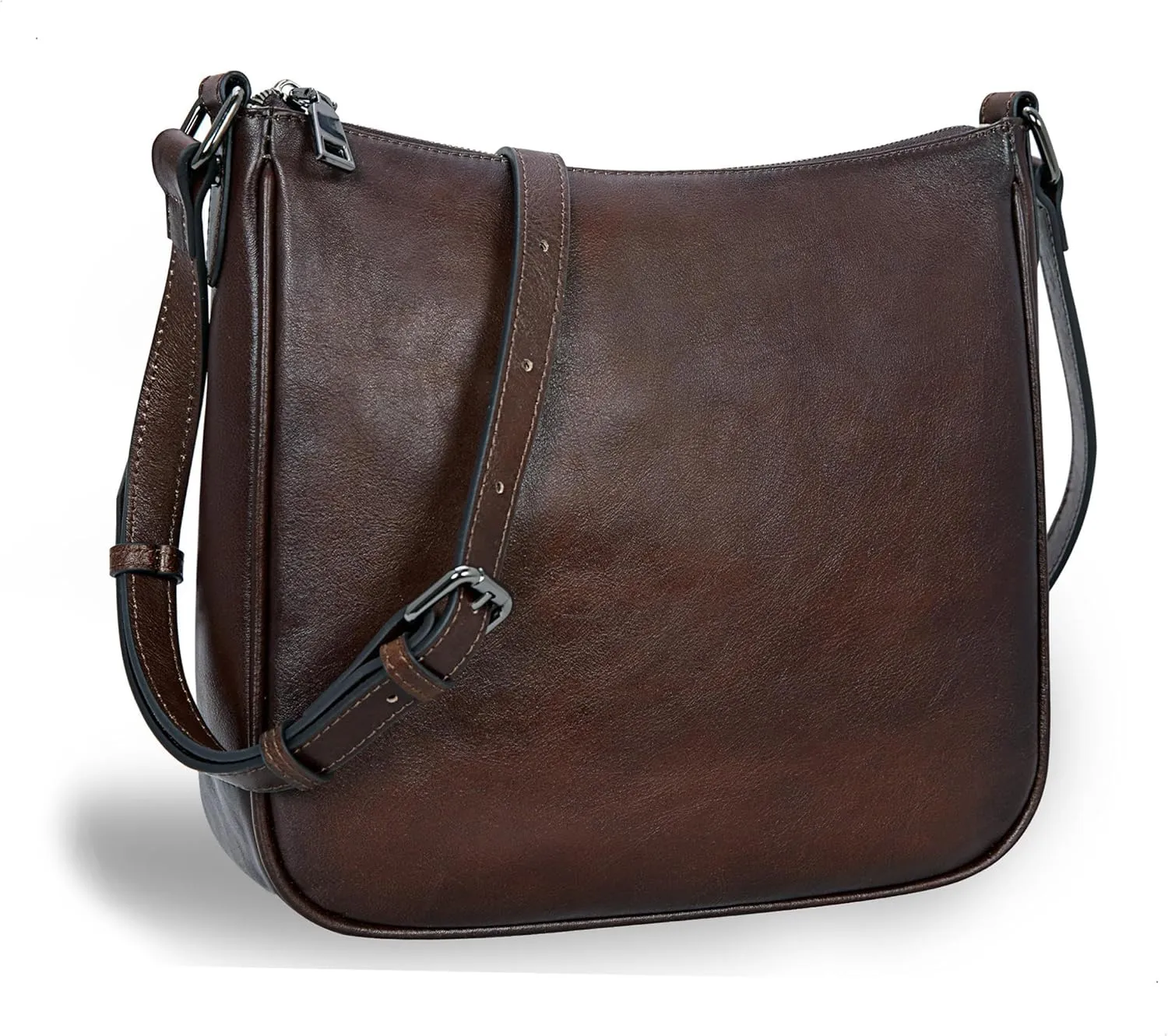 Iswee Leather Crossbody Bag for Women Purses and Handbags Adjustable Shoulder Purse Pocketbooks Travel Hobo Work Tote Daily