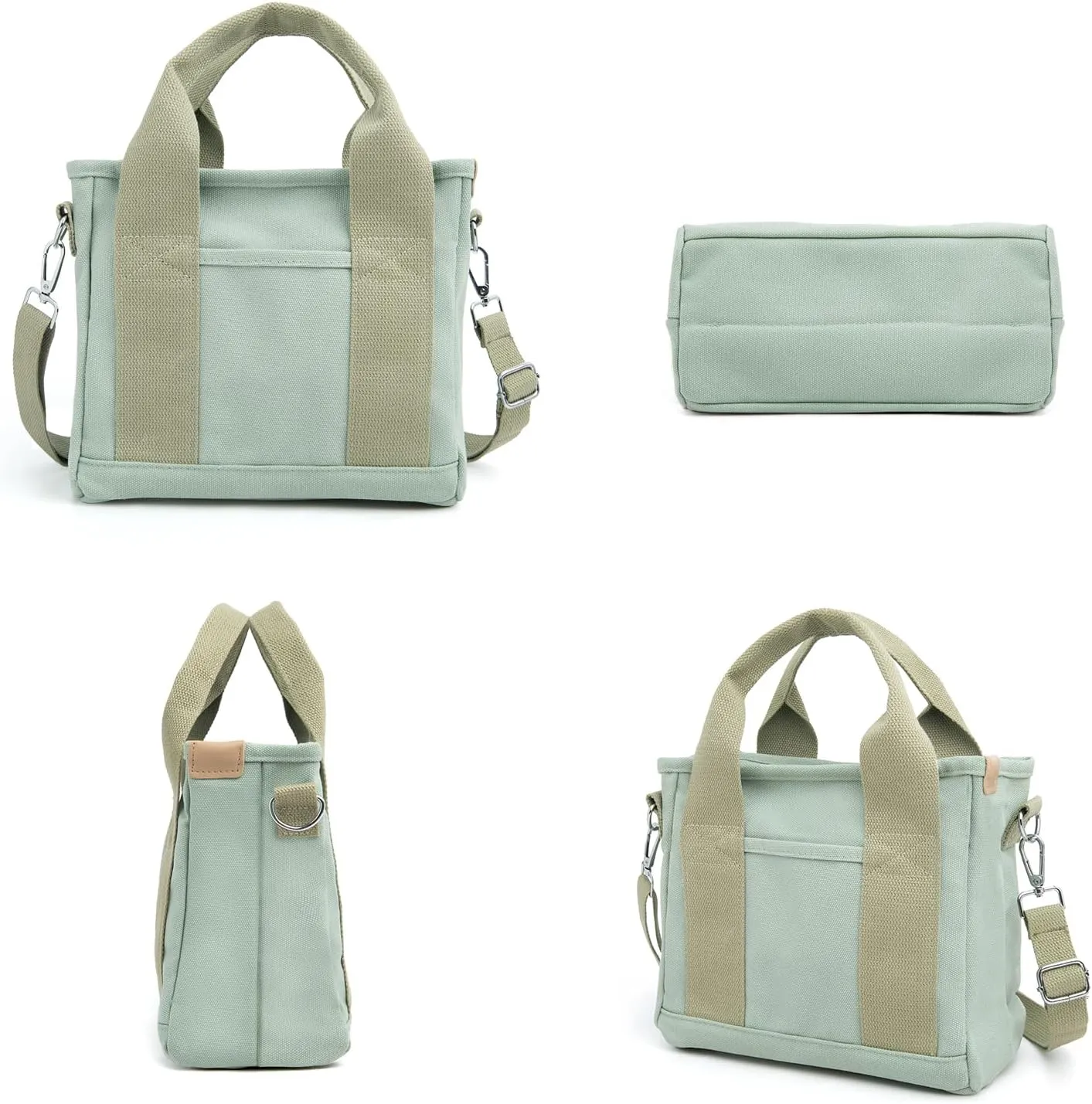 IwIeIaIrI Canvas Tote Bag for Women with Multi Pockets,Trendy Shoulder Handbag with Compartments for shopping,Work,Beach