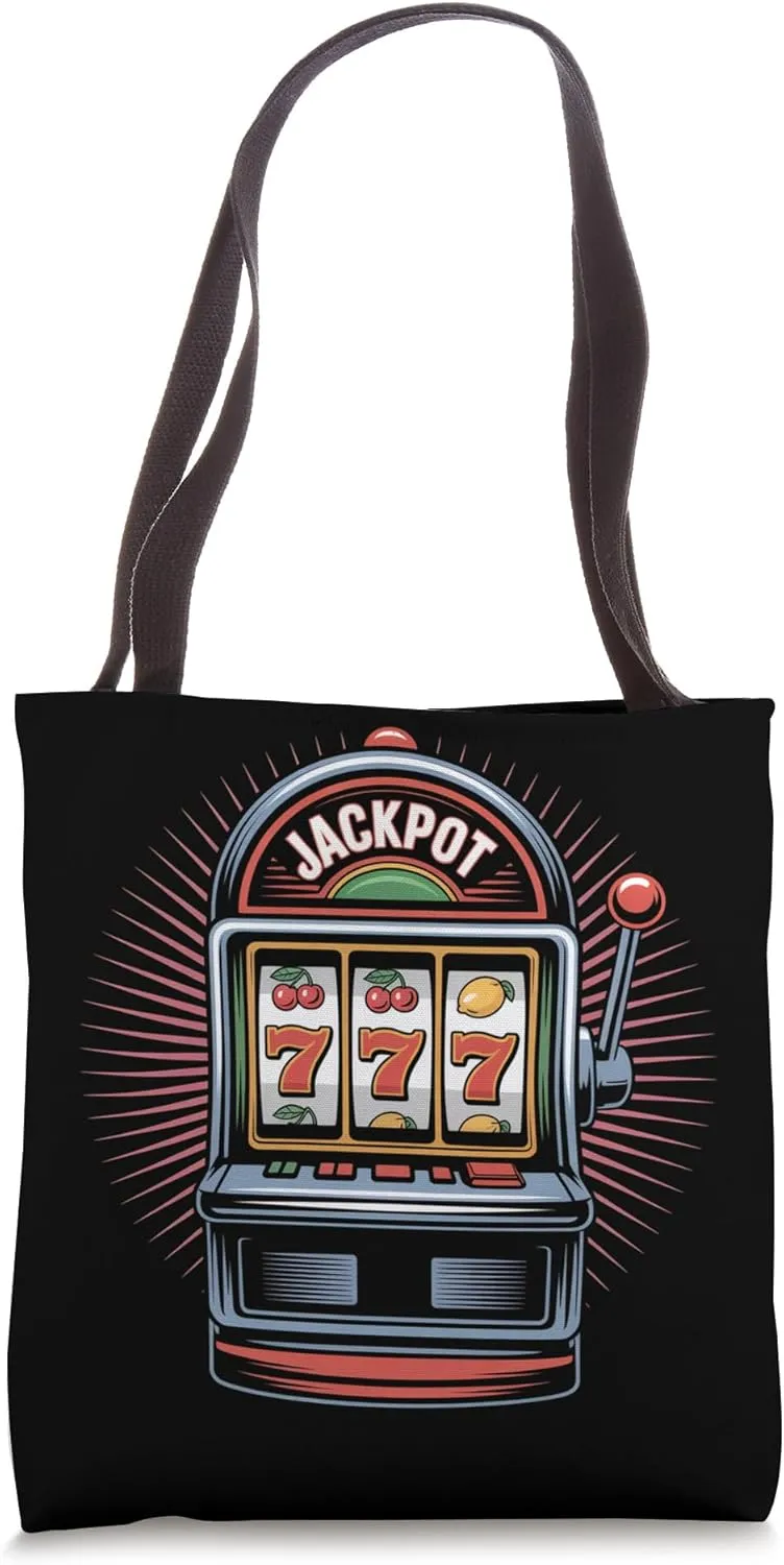 Jackpot Slot Machine Lucky Sevens Winner Tote Bag