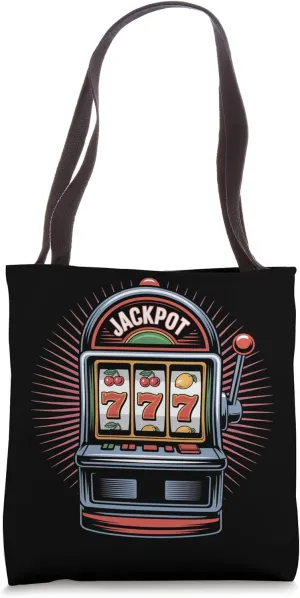Jackpot Slot Machine Lucky Sevens Winner Tote Bag