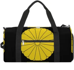 Japan National Emblem Travel Duffel Bag Sport Gym Tote Bag Lightweight with Shoes Compartment for Men Women