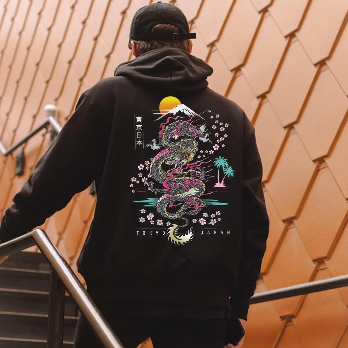 Japanese Hoodie Cool Hoodie Polyester Long Sleeve Casual Pullover