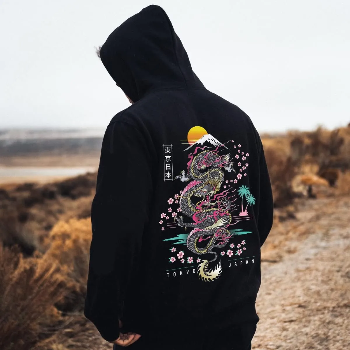 Japanese Hoodie Cool Hoodie Polyester Long Sleeve Casual Pullover