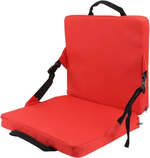 Jeanoko Stadium Folding Chair Cushion, Portable Stadium Seat Cushion Comfortable Back Storage Pocket Oxford Cloth Zipper Closure for Lawn for Soccer Field