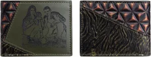 JewelOra Personalized Wallet for Men, Custom Photo Wallet Engraved Picture Leather Wallet for Husband Dad Son BF Personalized Gifts for Christmas Birthday Anniversary Father's Day(Green)