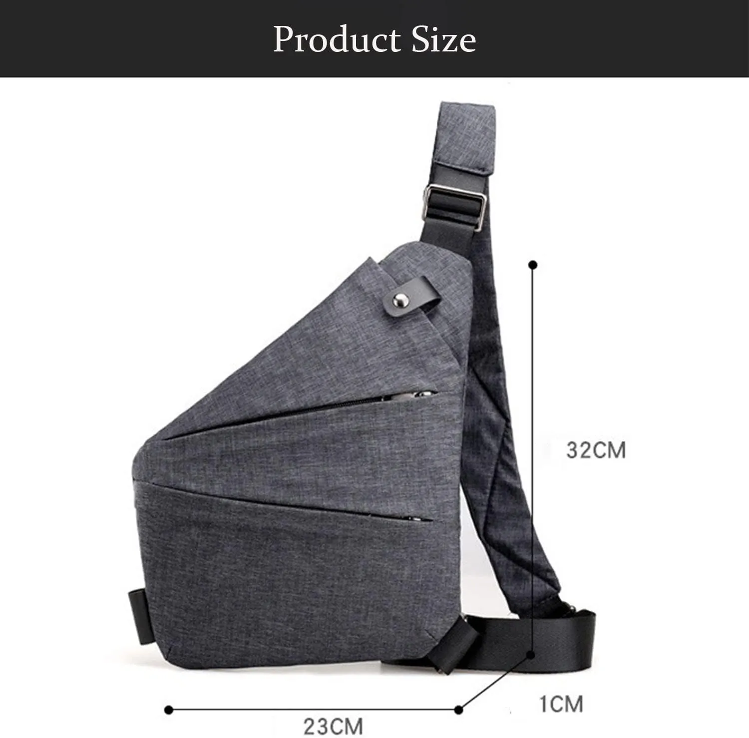 Jfxgjuv Personal Pocket Bag for Travel Crossbody Multi-Pocket Anti-Thief Travel Bag Premium Personal Pocket Bag for Men Women