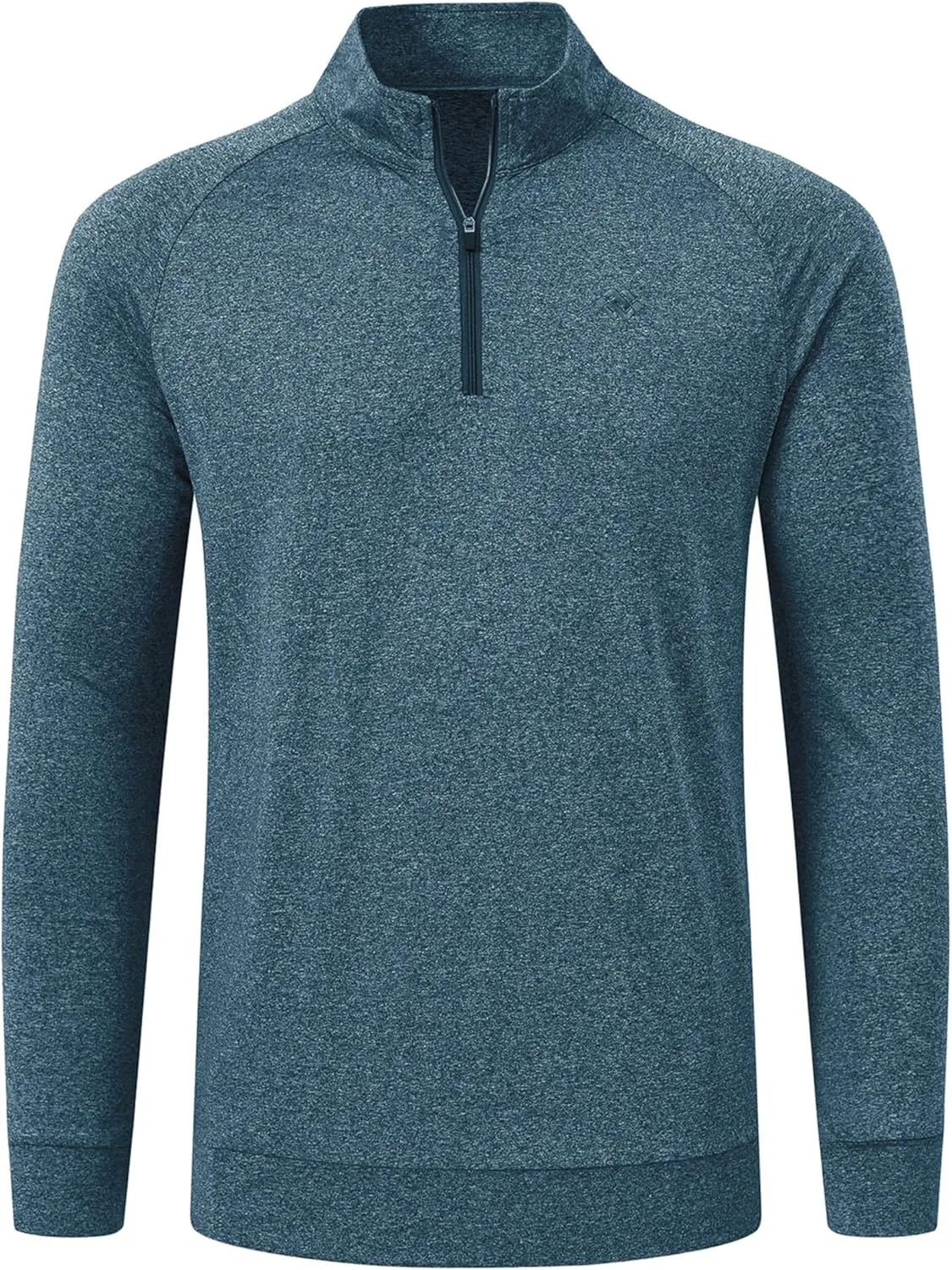 JINSHI Mens Long Sleeve Quarter Zip Pullover Stand Collar Active Golf Polo Shirt 1/4 Zipper Fleece Lining Workout Top
