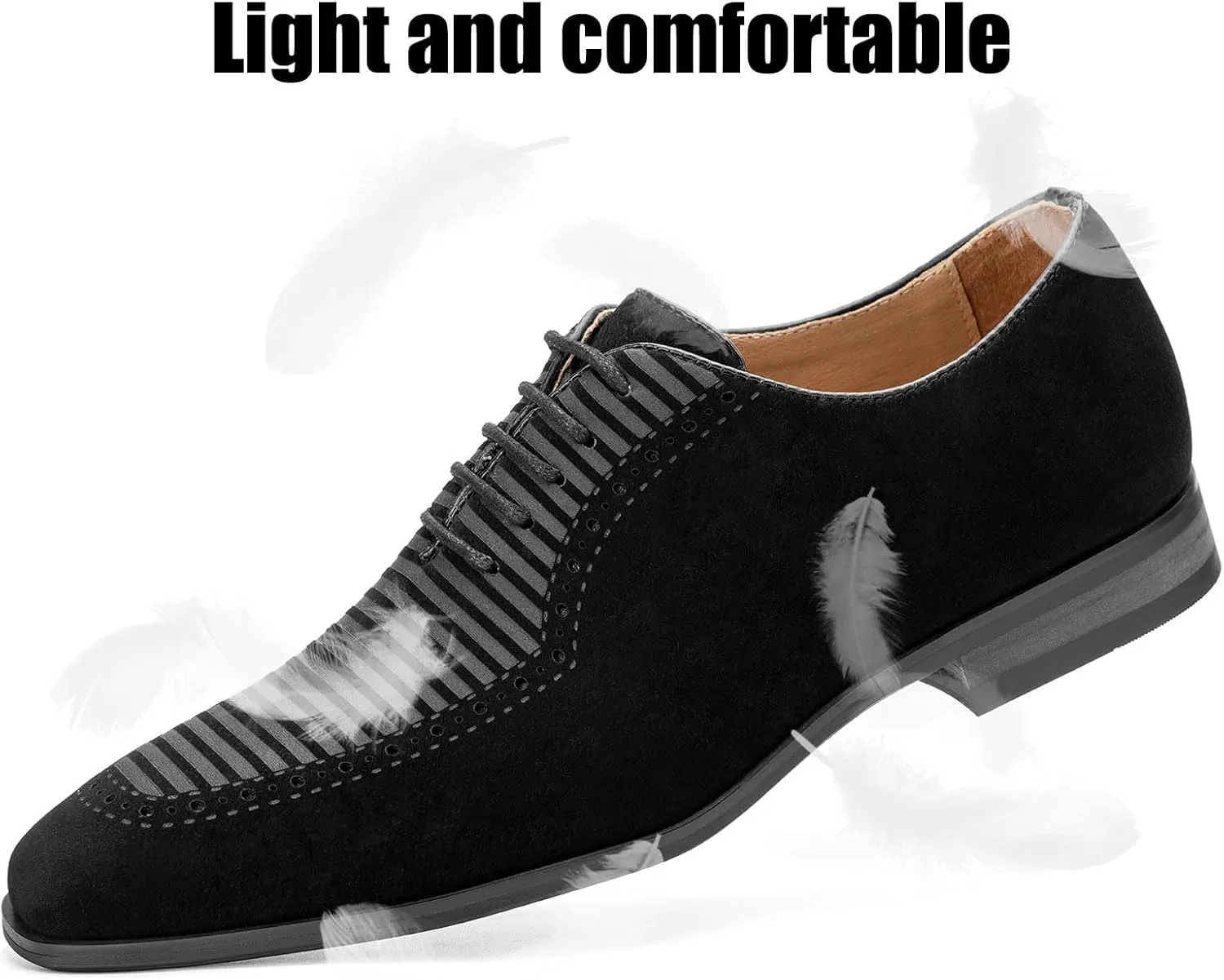 JITAI Mens Oxford Shoes Mens Casual Dress Shoes Lace Up Fashion Shoes Formal