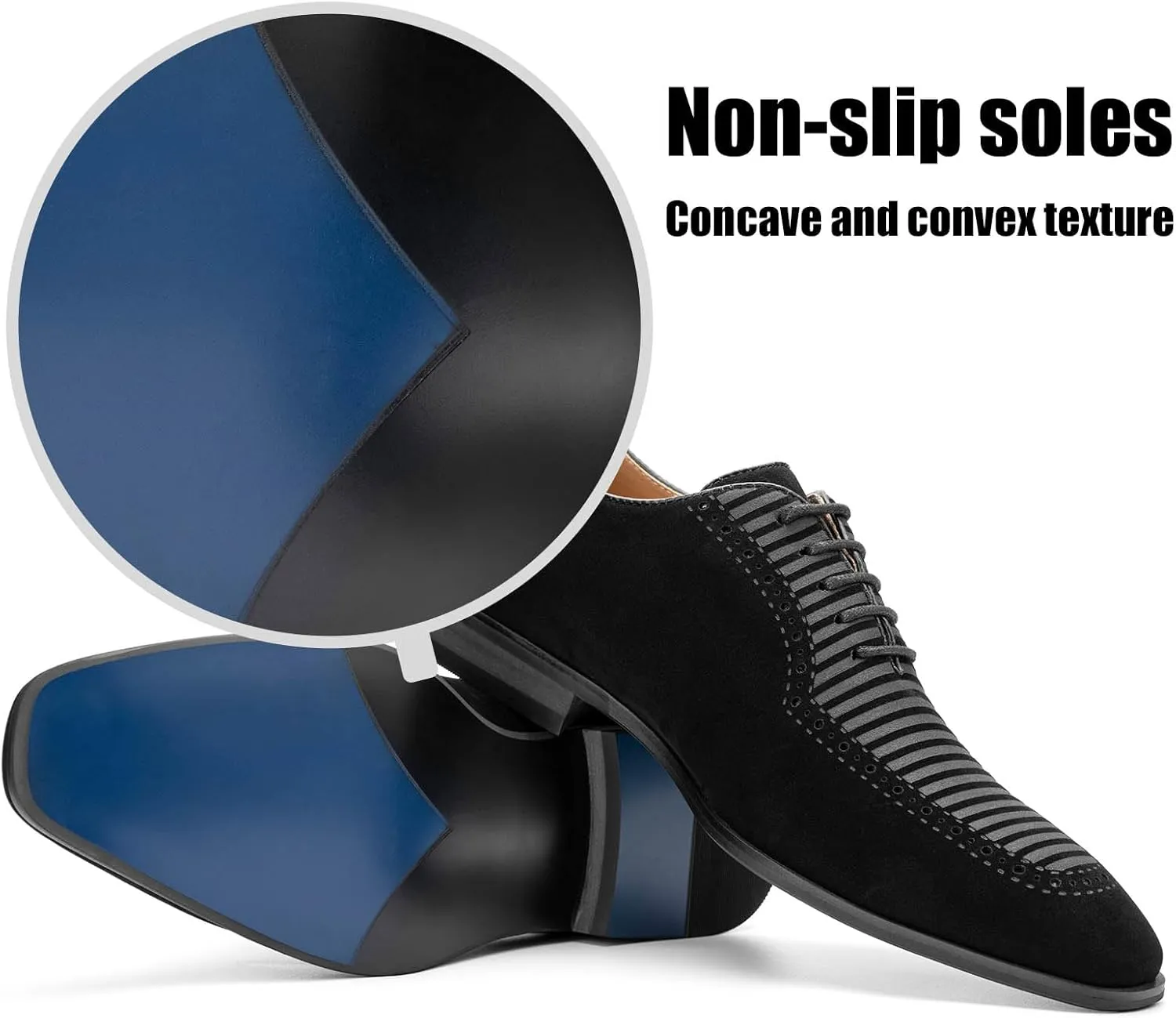 JITAI Mens Oxford Shoes Mens Casual Dress Shoes Lace Up Fashion Shoes Formal