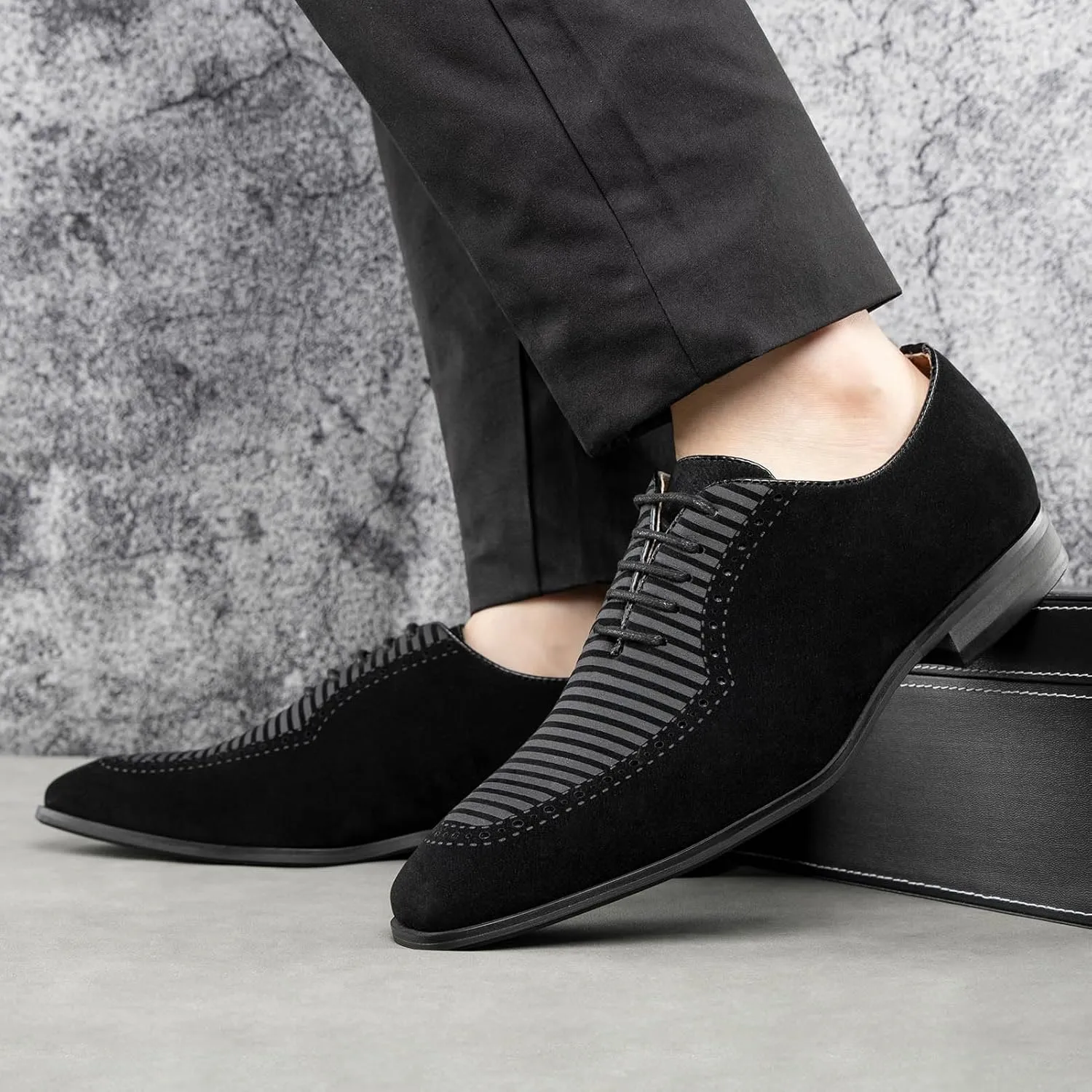 JITAI Mens Oxford Shoes Mens Casual Dress Shoes Lace Up Fashion Shoes Formal