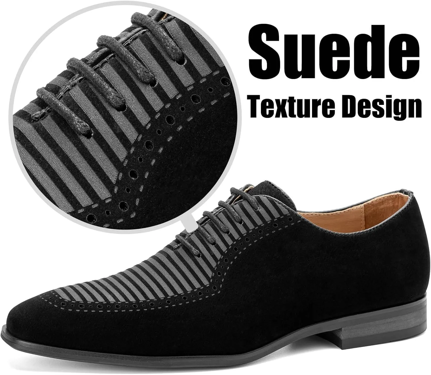 JITAI Mens Oxford Shoes Mens Casual Dress Shoes Lace Up Fashion Shoes Formal