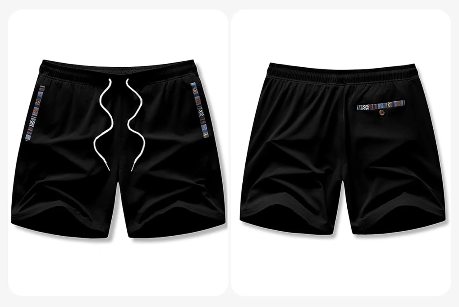 JMIERR Men's Casual Shorts 5"/ 7" Drawstring Summer Quick Dry Beach Stretch Waist Athletic Gym Short