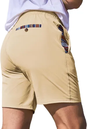 JMIERR Men's Casual Shorts 5"/ 7" Drawstring Summer Quick Dry Beach Stretch Waist Athletic Gym Short