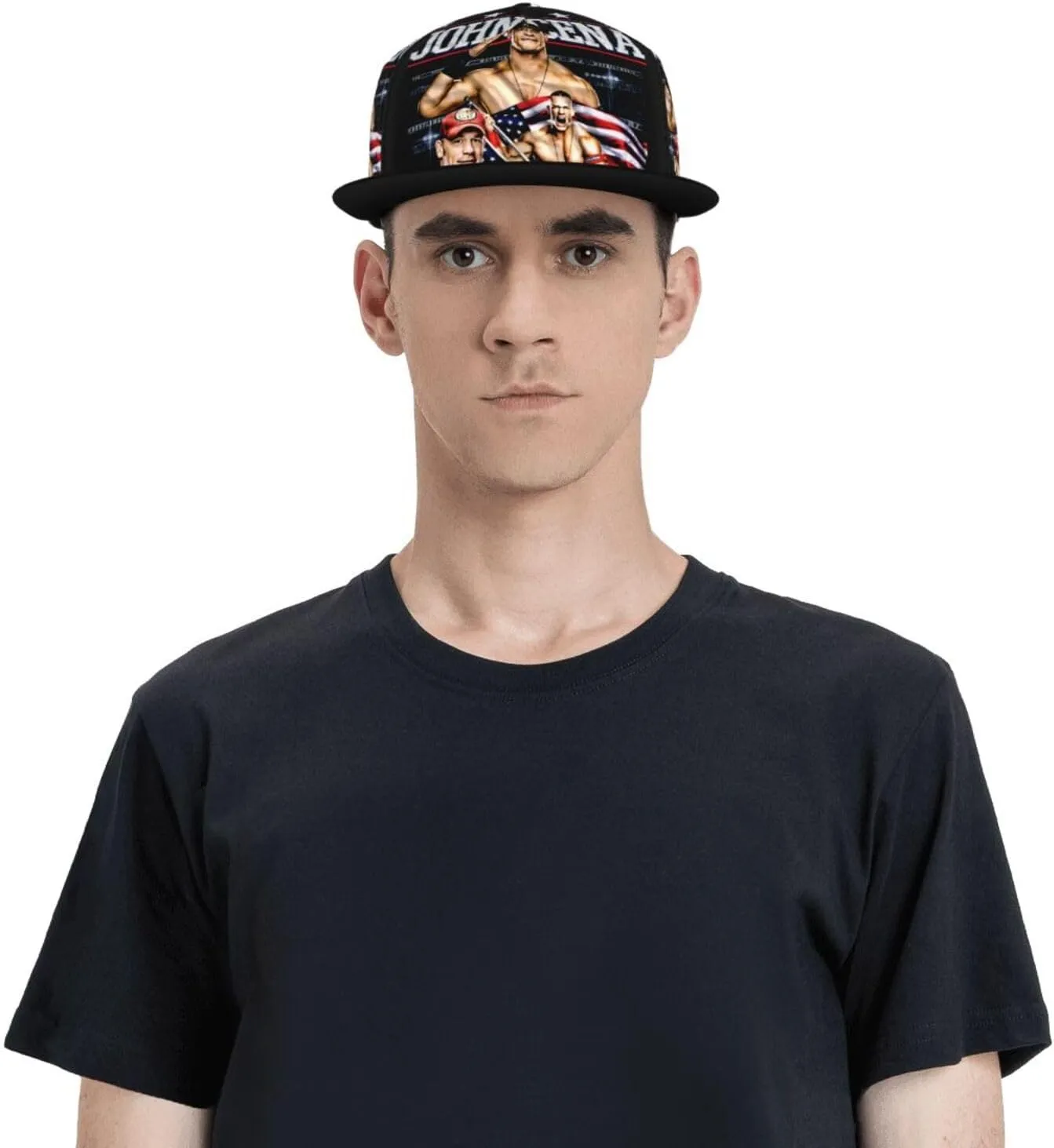 John Boxer Cena Hat Flat Brimmed Baseball Cap Dad Ball Hat Back Buckle Hip Hop Cap