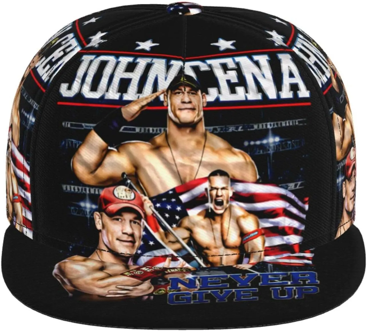 John Boxer Cena Hat Flat Brimmed Baseball Cap Dad Ball Hat Back Buckle Hip Hop Cap
