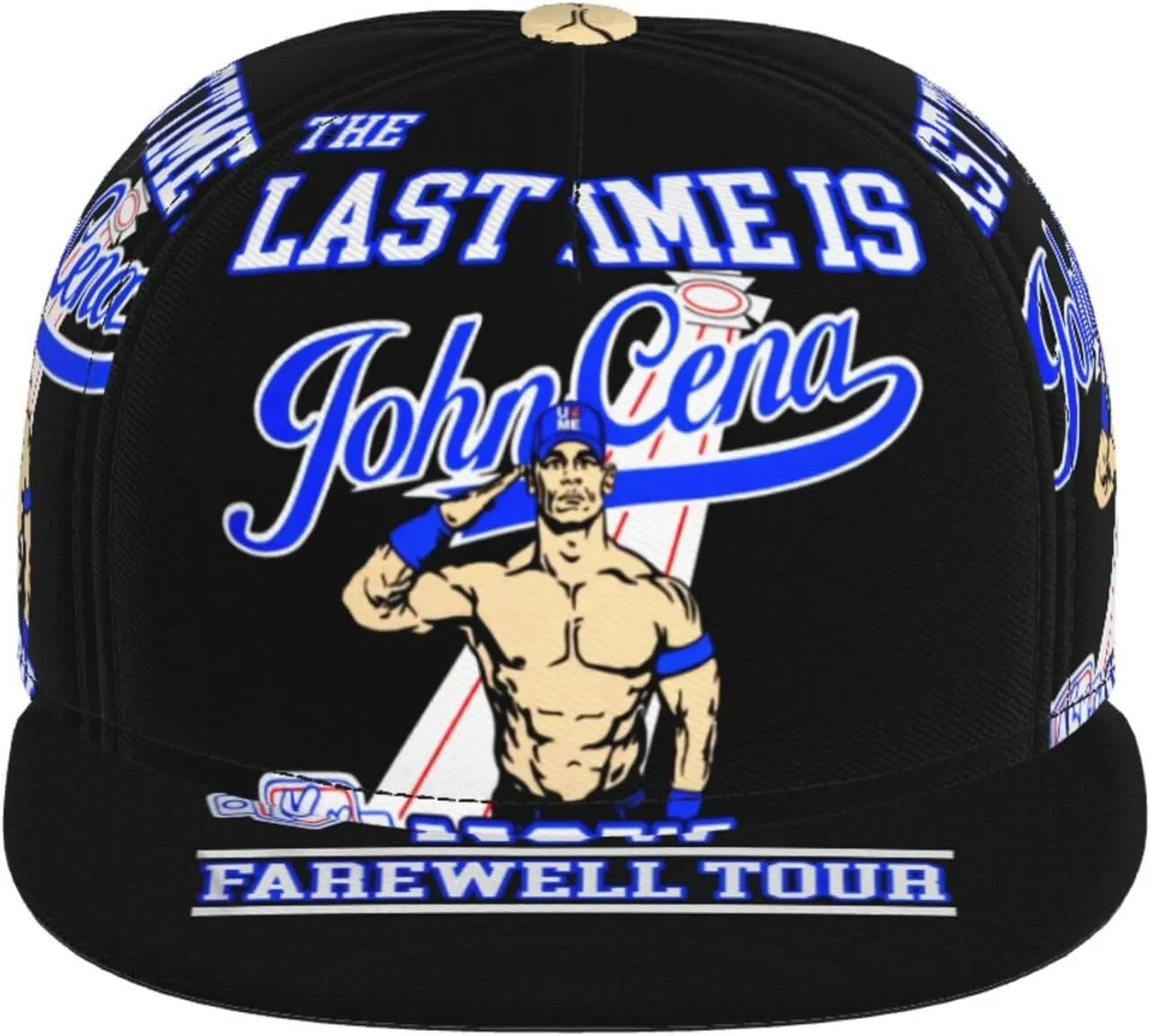 John Boxer Cena Hat Flat Brimmed Baseball Cap Dad Ball Hat Back Buckle Hip Hop Cap