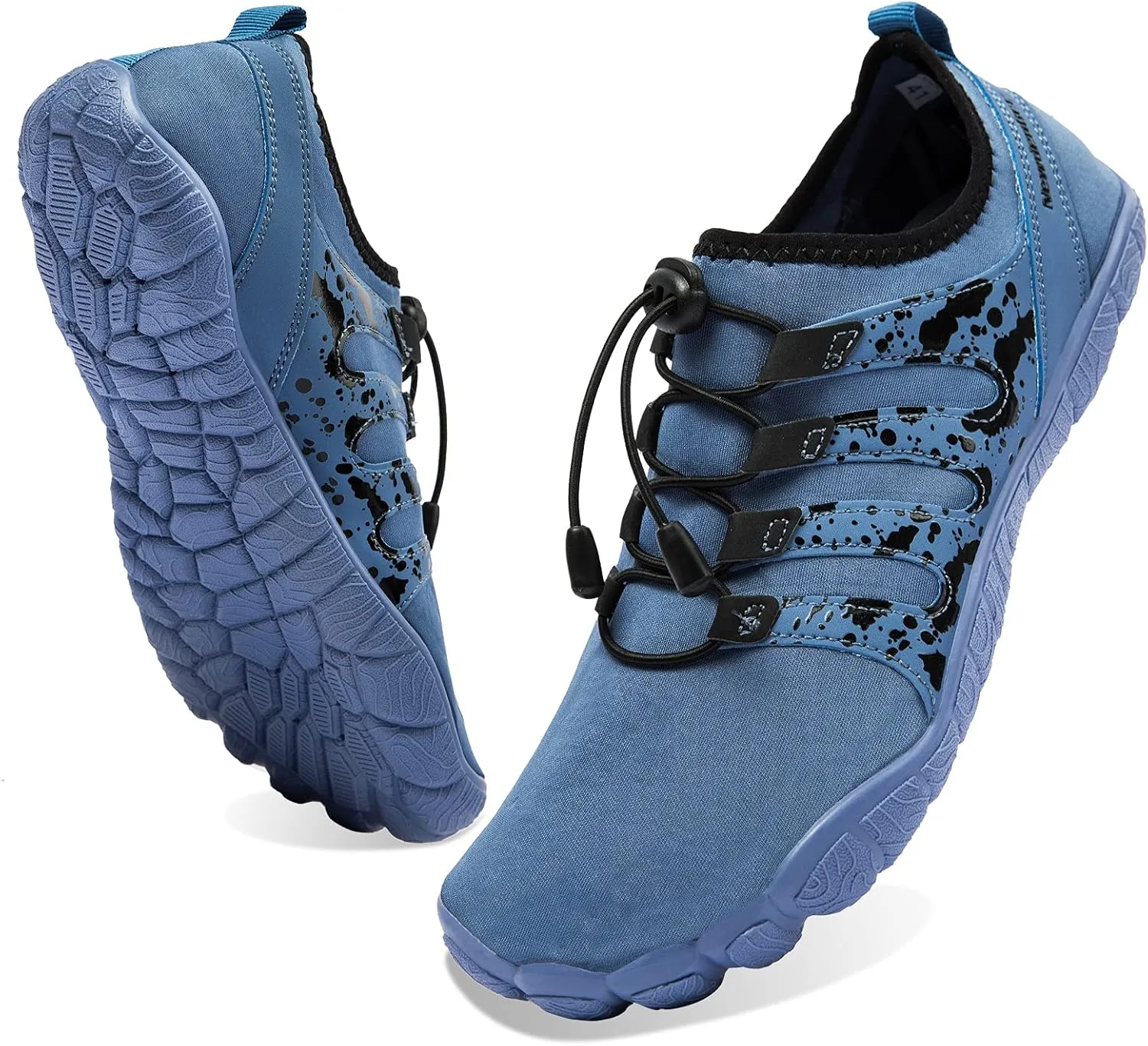 Josaywin Men's Water Shoes Barefoot Quick-Dry Sports Aqua Socks for Swim Diving Surf Pool Aqua Sports Beach Walking Wide Toe Shoes
