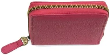 Joy Susan Women's Fashion Wallet Palmer Square Zip Around Wallet Hand Bag - Magenta