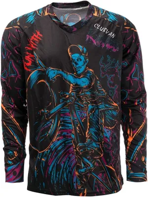 JPOJPO Men's Cycling Jersey MTB T Shirt Long Sleeve Mountain Bike Motorcycle Bicycle Clothes Anti-UV