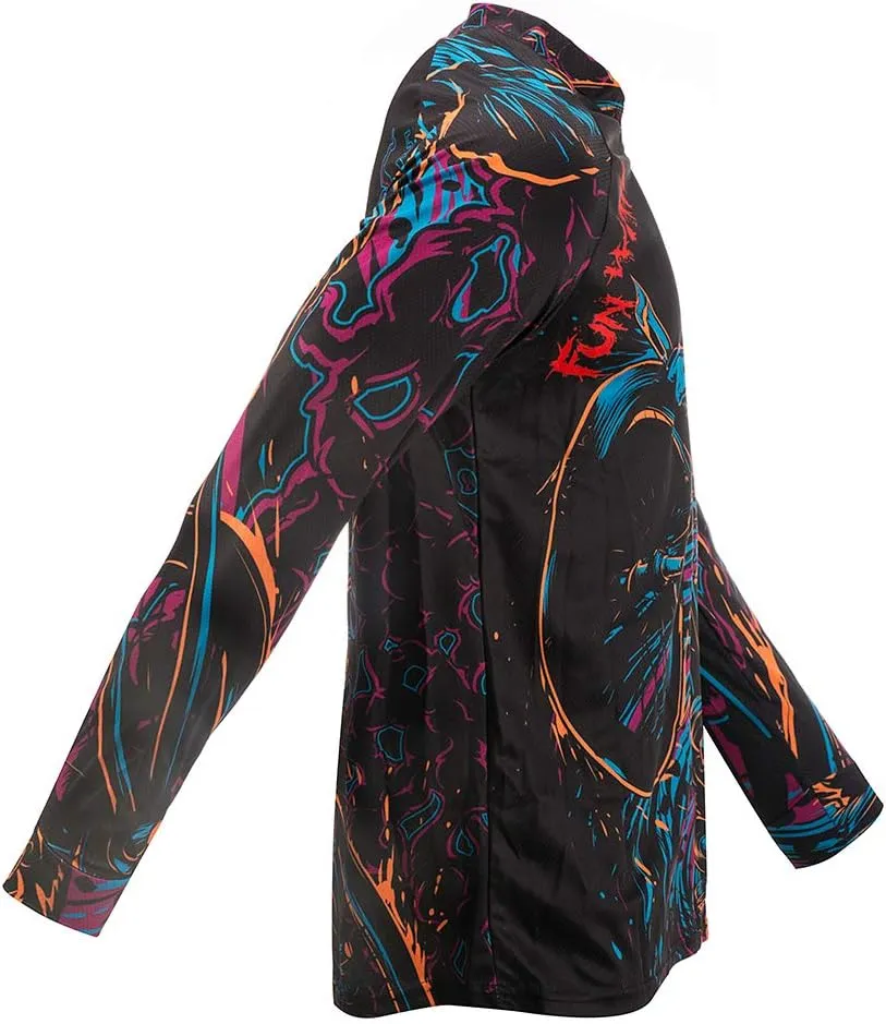 JPOJPO Men's Cycling Jersey MTB T Shirt Long Sleeve Mountain Bike Motorcycle Bicycle Clothes Anti-UV