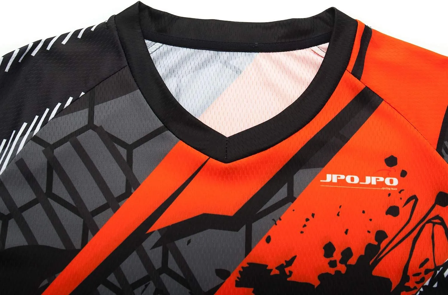 JPOJPO Men's Cycling Jersey MTB T Shirt Long Sleeve Youth Off-Road Motorcycle Jersey Bicycle Clothes Anti-UV