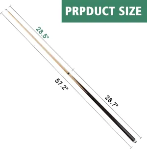 JX 2-Piece Pool Cue Stick with 13mm Tip 58' Hardwood Canadian Maple Professional Billiard Pool Cue Stick 18 Oz Pool Sticks Set of 2